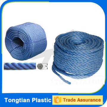 Colored 3 Strands Plastic PP Twisted Packing Rope For Sale